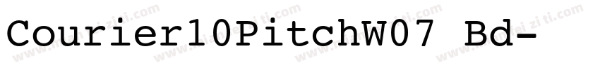 Courier10PitchW07 Bd字体转换